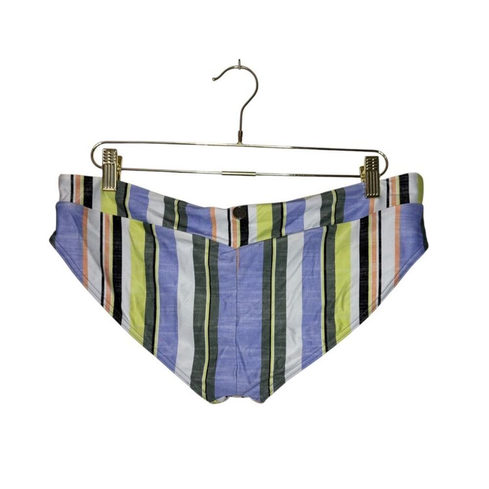 Prana‎ Presolana Bottom Bikini Women L Morning Glory Stripe NWT Swim Beach - Picture 2 of 8